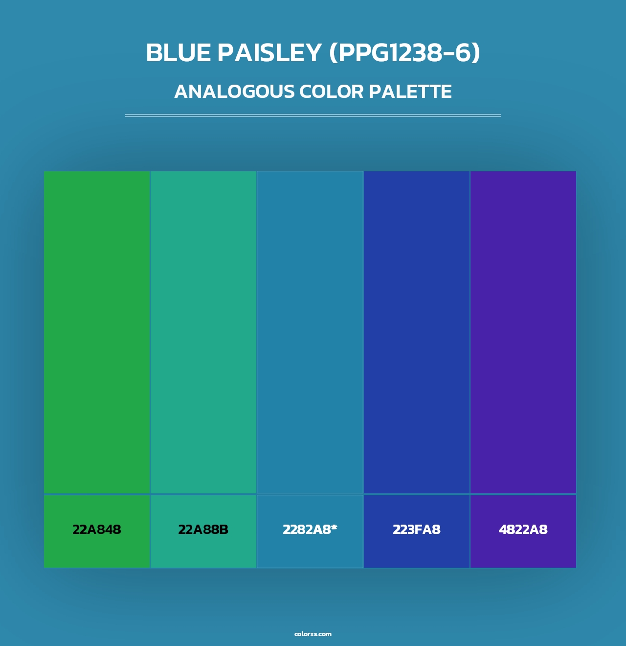Blue Paisley (PPG1238-6) - Analogous Color Palette