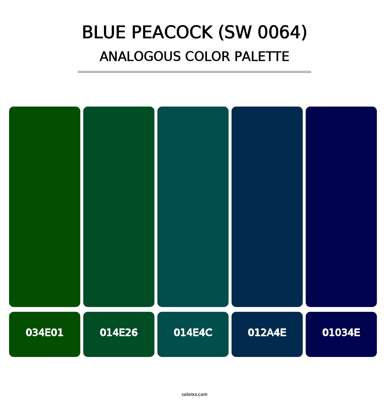 Blue Peacock (SW 0064) - Analogous Color Palette