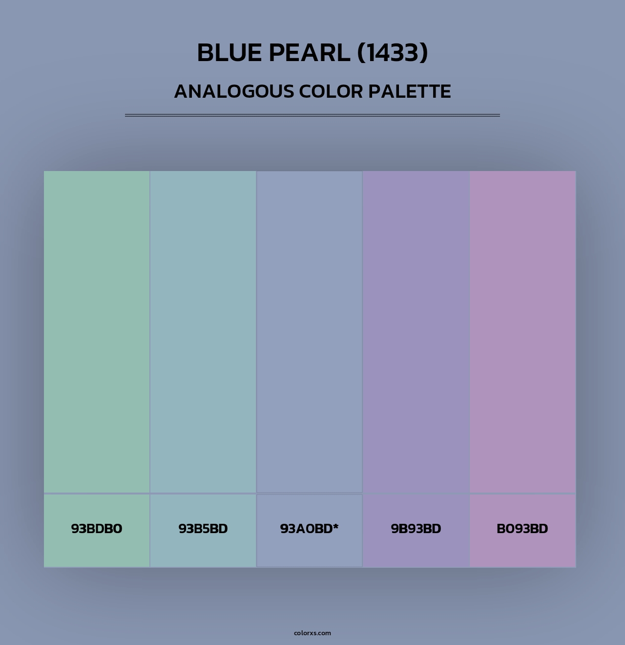 Blue Pearl (1433) - Analogous Color Palette