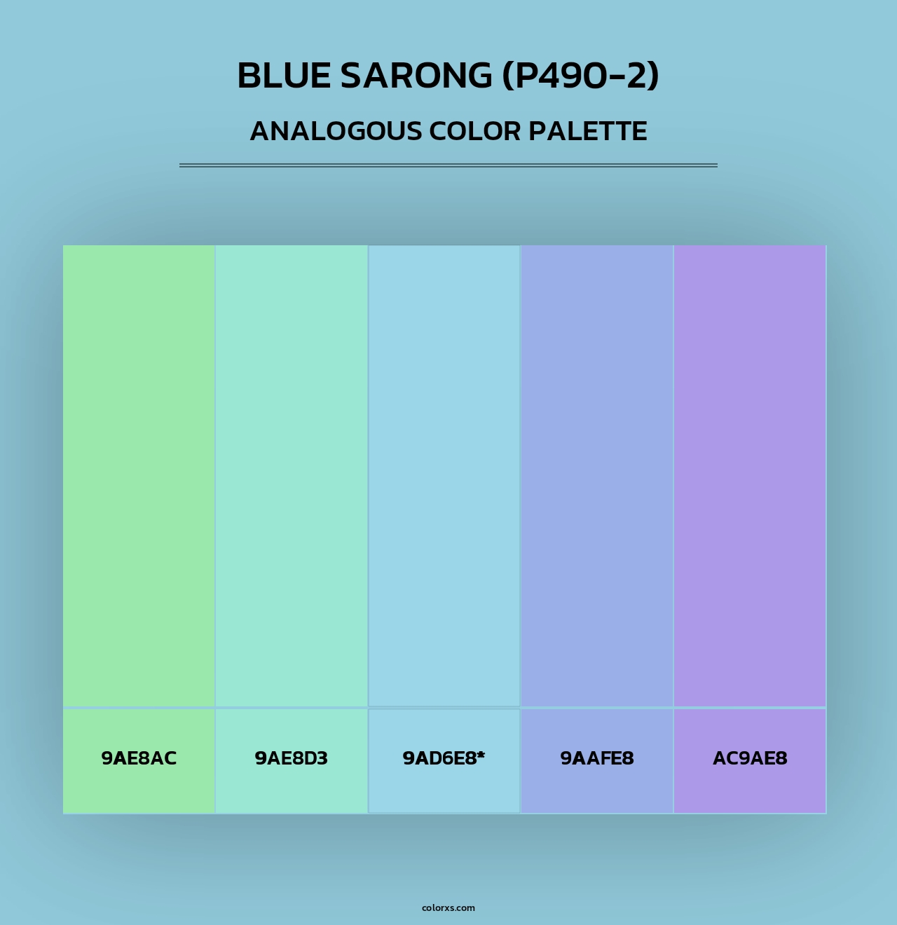 Blue Sarong (P490-2) - Analogous Color Palette
