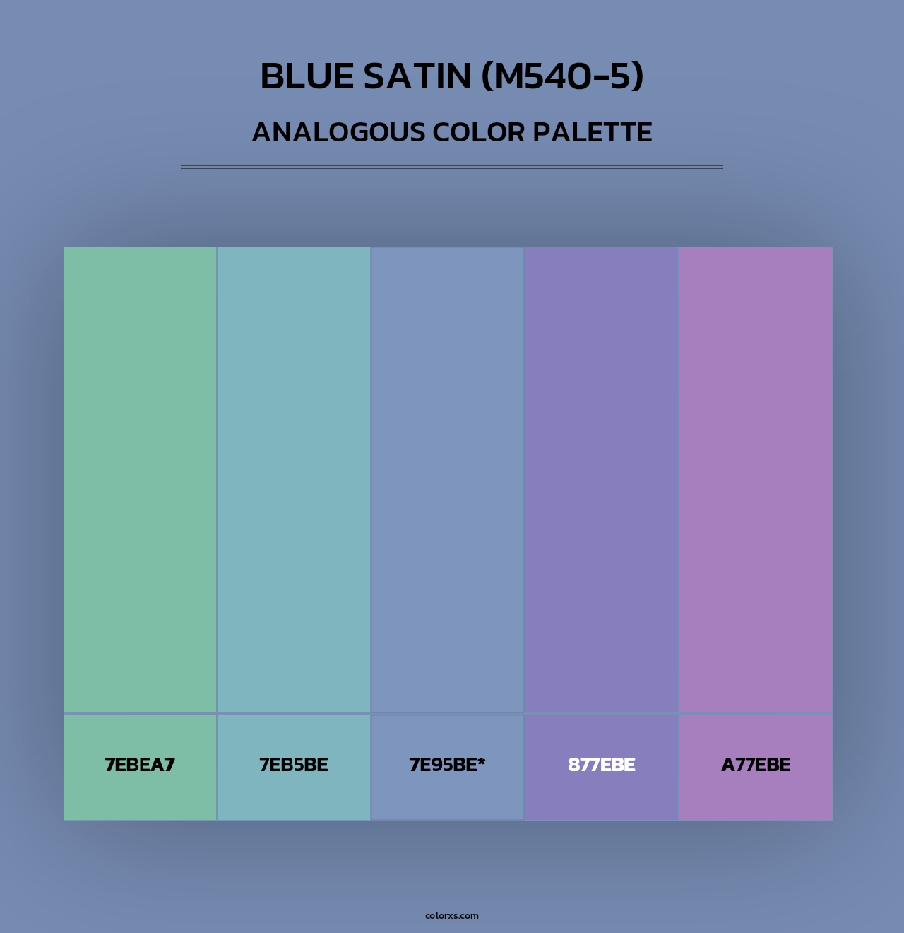 Blue Satin (M540-5) - Analogous Color Palette