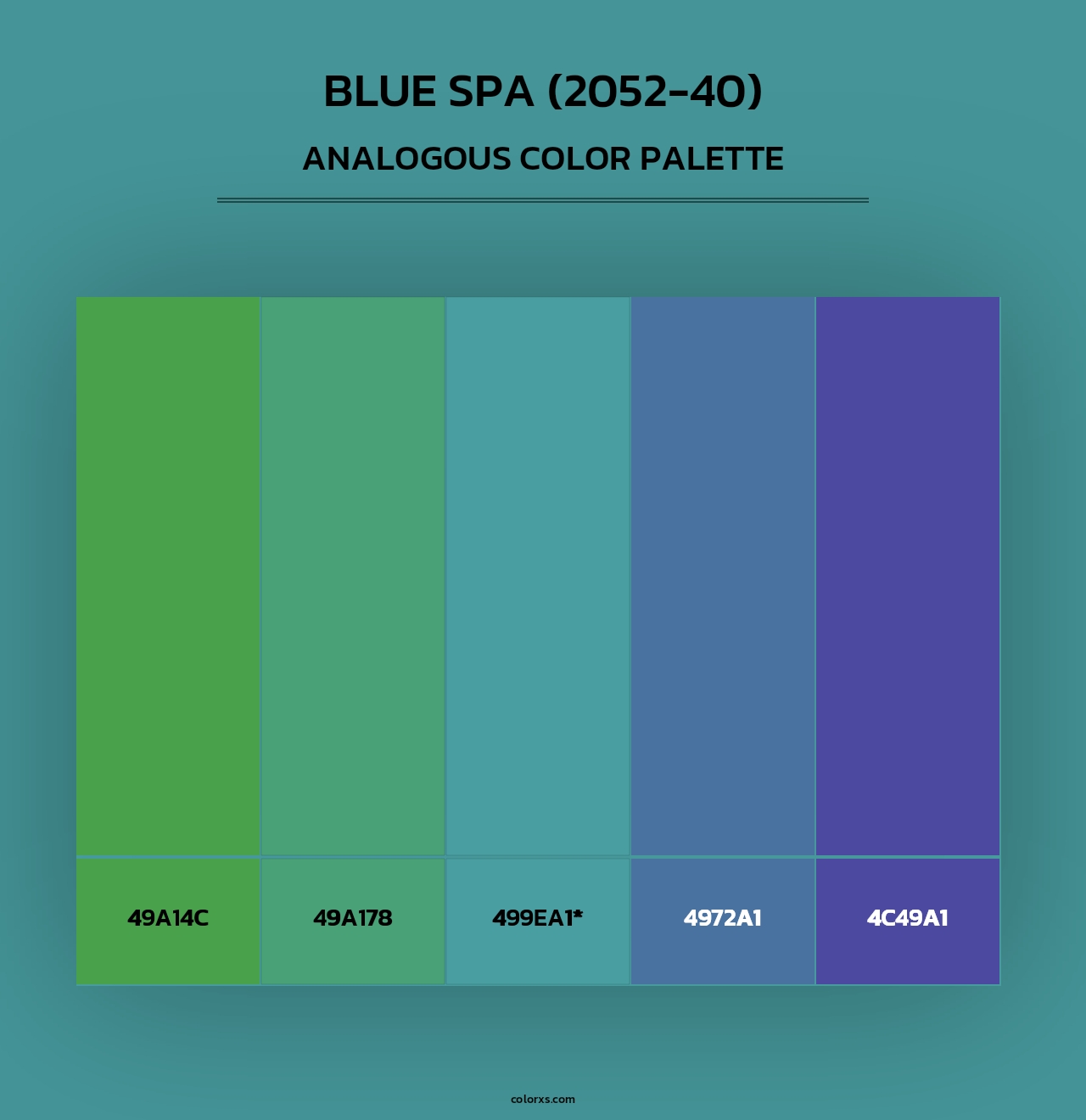 Blue Spa (2052-40) - Analogous Color Palette