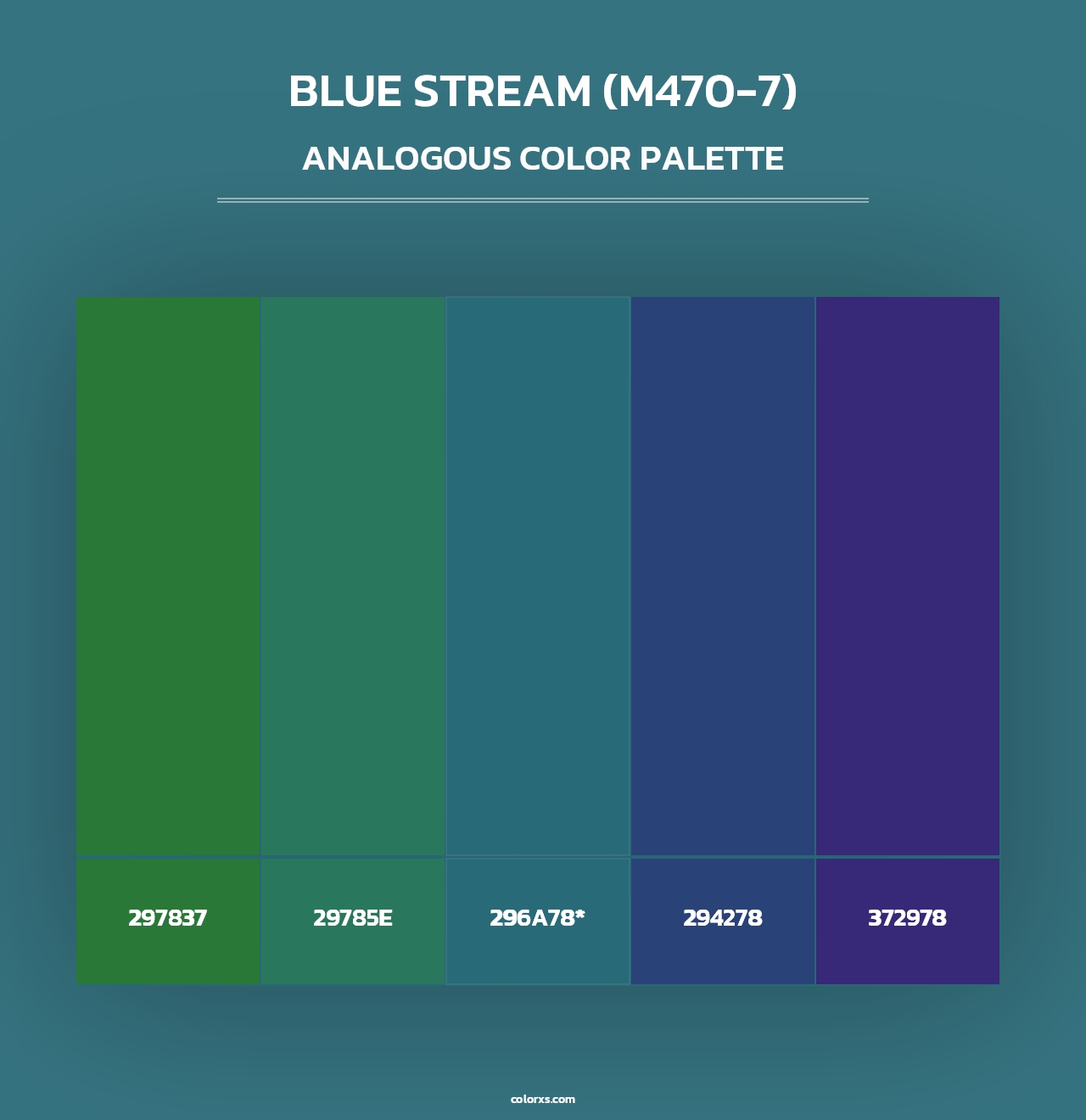 Blue Stream (M470-7) - Analogous Color Palette