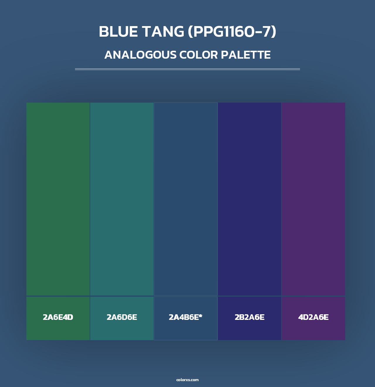 Blue Tang (PPG1160-7) - Analogous Color Palette