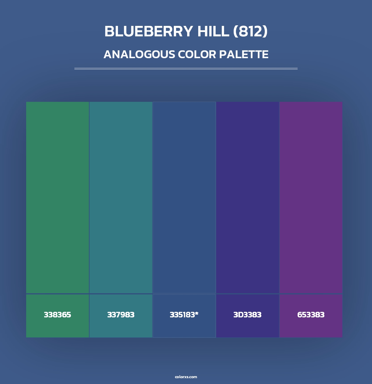 Blueberry Hill (812) - Analogous Color Palette