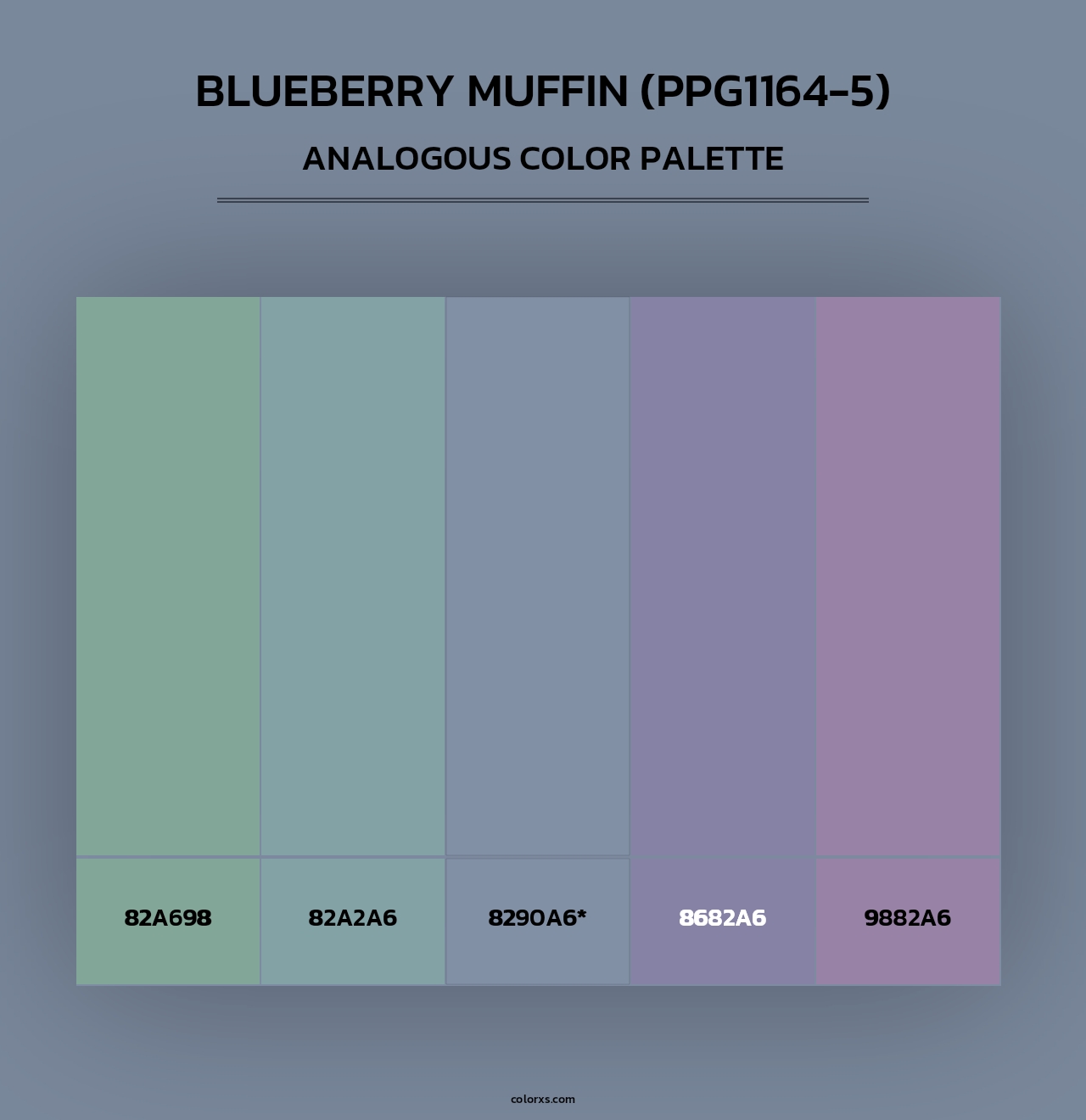 Blueberry Muffin (PPG1164-5) - Analogous Color Palette