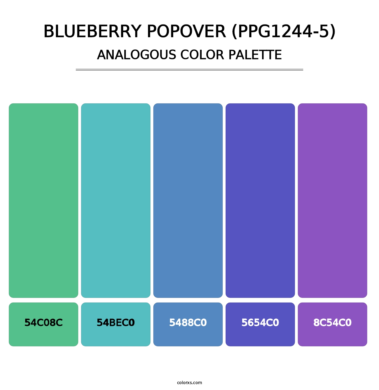Blueberry Popover (PPG1244-5) - Analogous Color Palette
