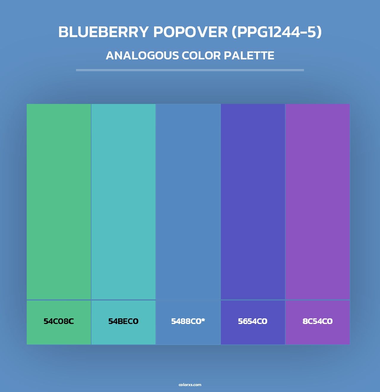 Blueberry Popover (PPG1244-5) - Analogous Color Palette
