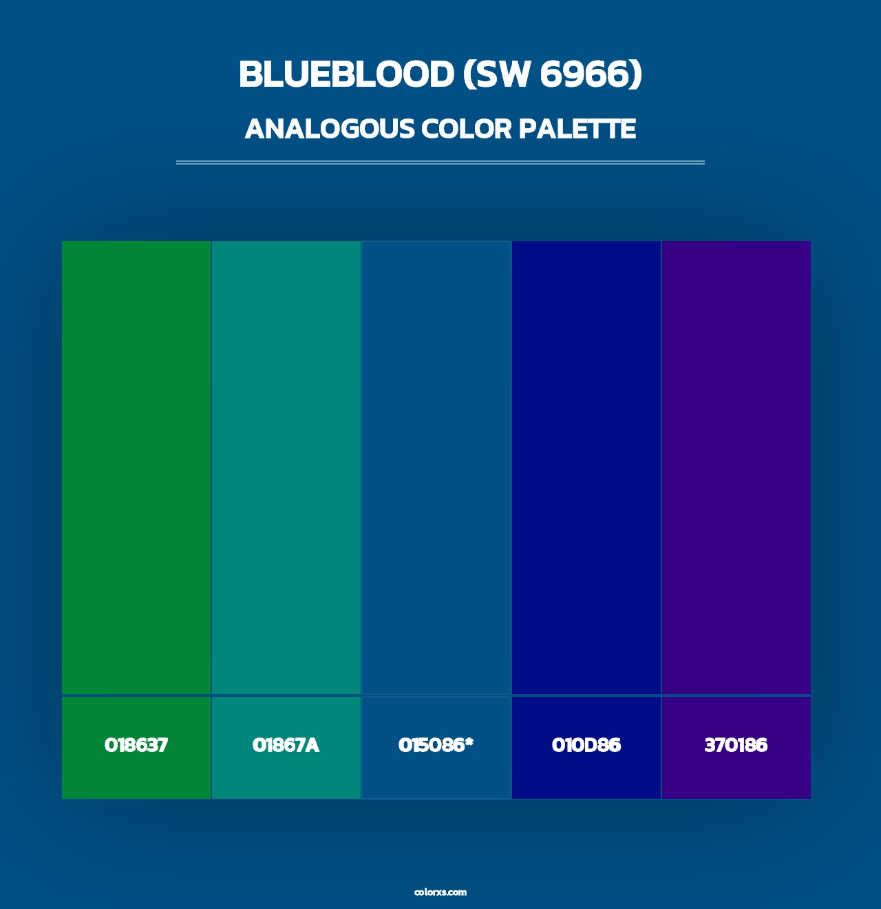 Blueblood (SW 6966) - Analogous Color Palette