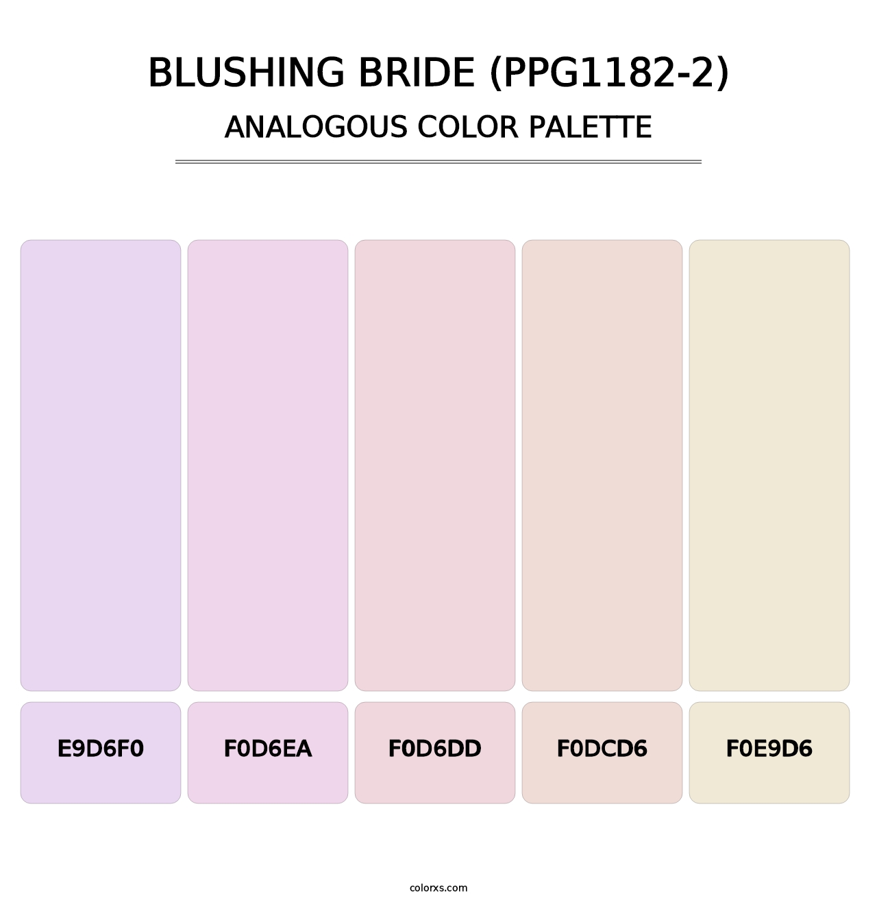 Blushing Bride (PPG1182-2) - Analogous Color Palette