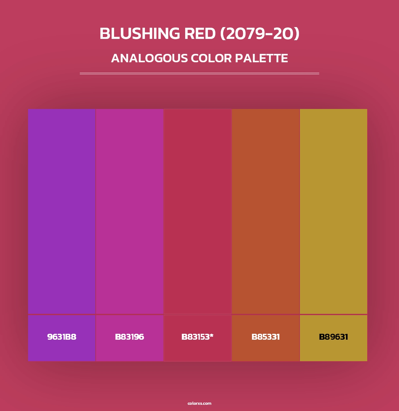Blushing Red (2079-20) - Analogous Color Palette