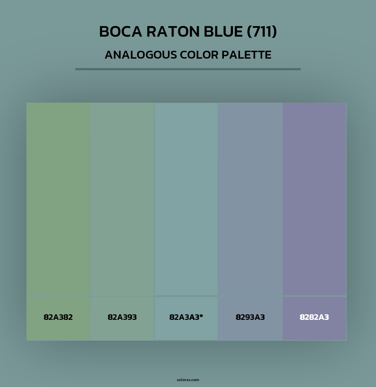 Boca Raton Blue (711) - Analogous Color Palette