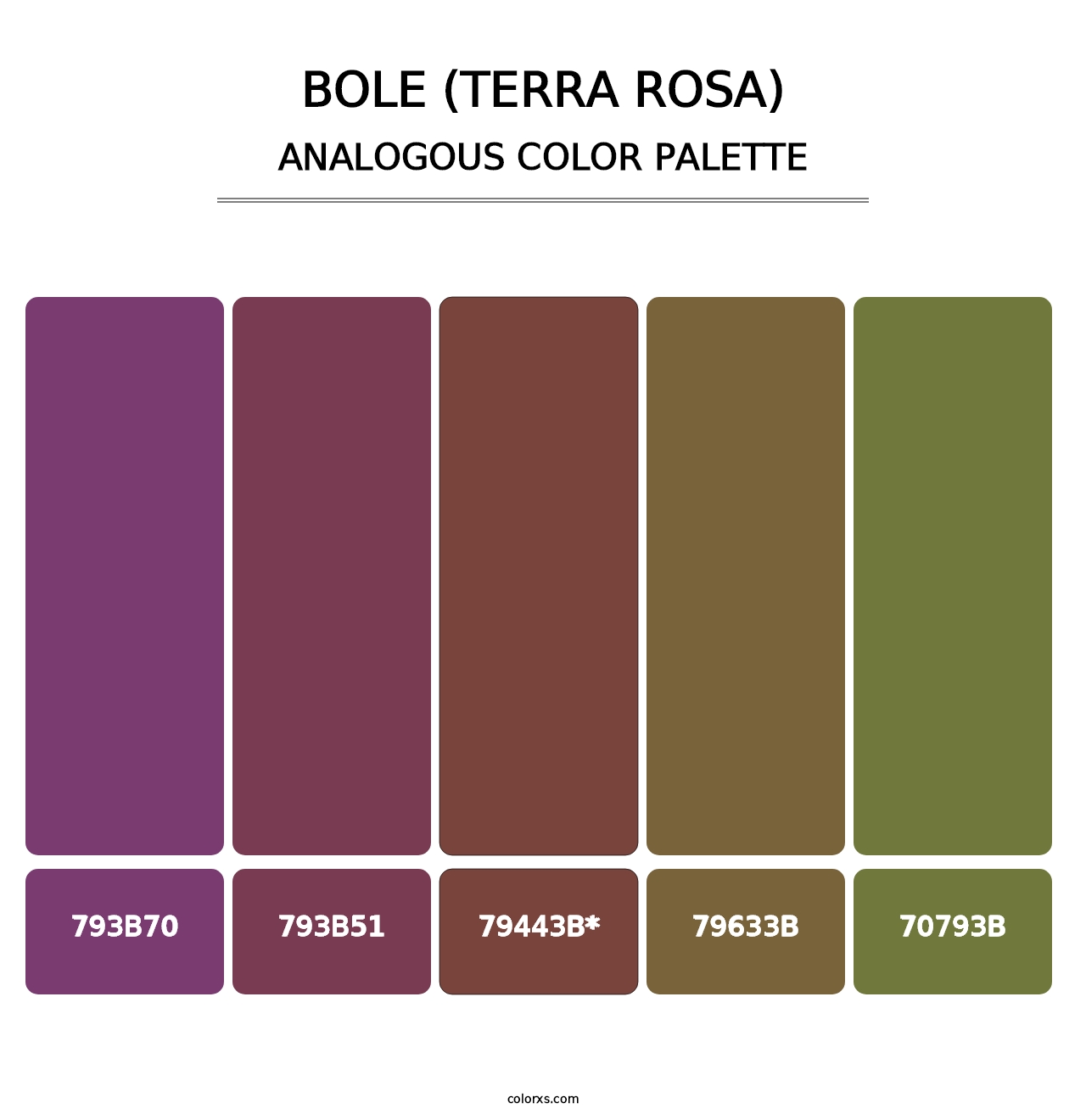 Bole (Terra Rosa) - Analogous Color Palette