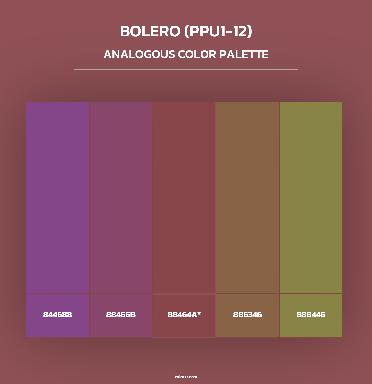 Bolero (PPU1-12) - Analogous Color Palette