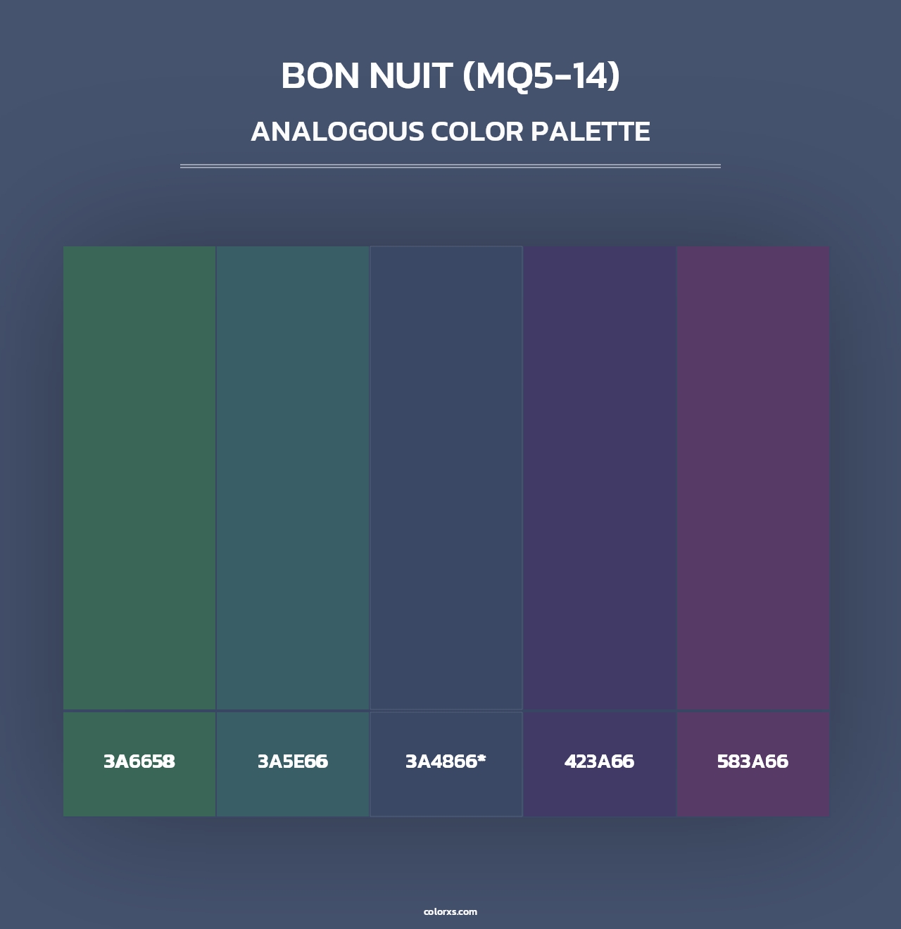 Bon Nuit (MQ5-14) - Analogous Color Palette