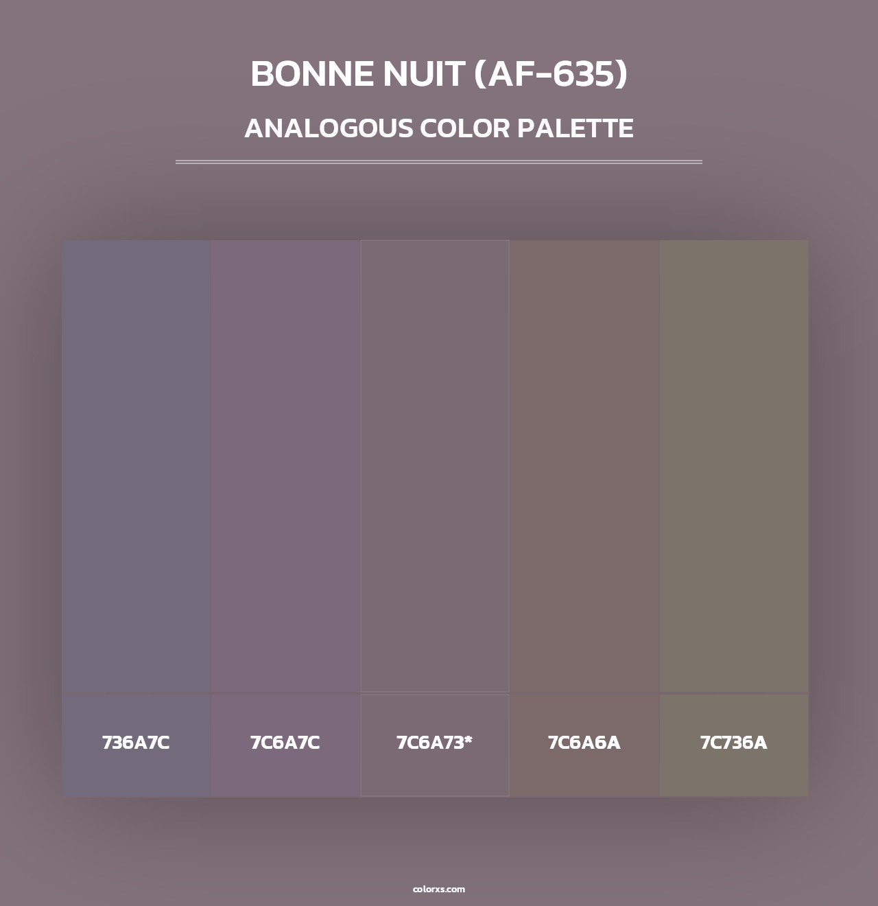 Bonne Nuit (AF-635) - Analogous Color Palette
