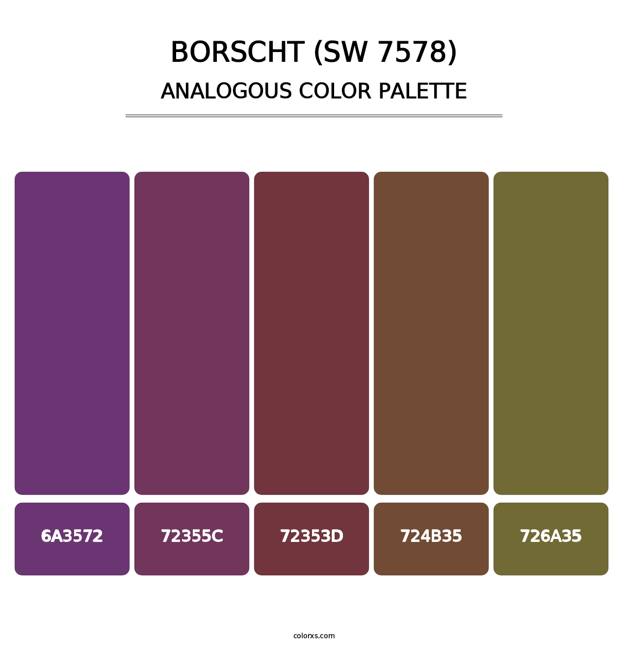 Borscht (SW 7578) - Analogous Color Palette
