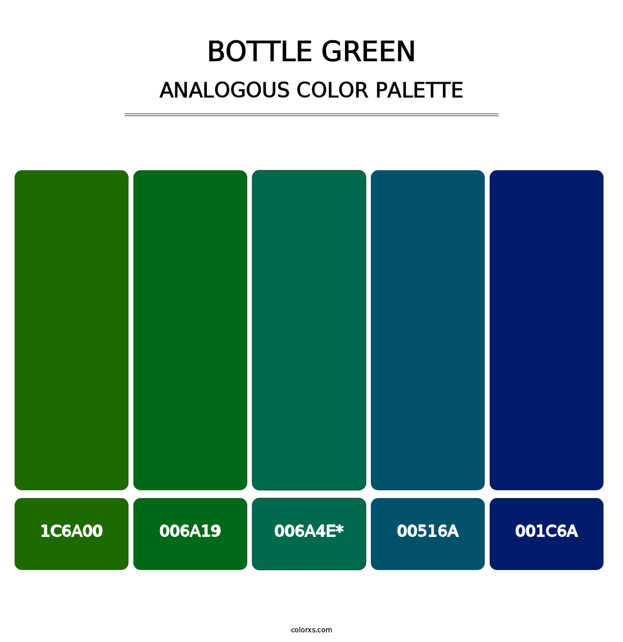 Bottle Green - Analogous Color Palette