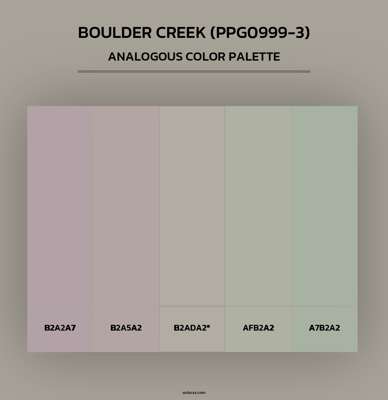 Boulder Creek (PPG0999-3) - Analogous Color Palette