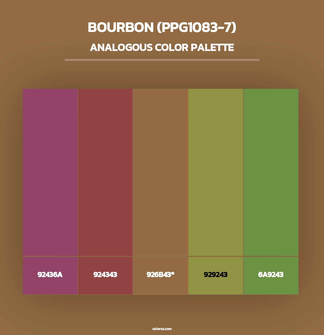 Bourbon (PPG1083-7) - Analogous Color Palette