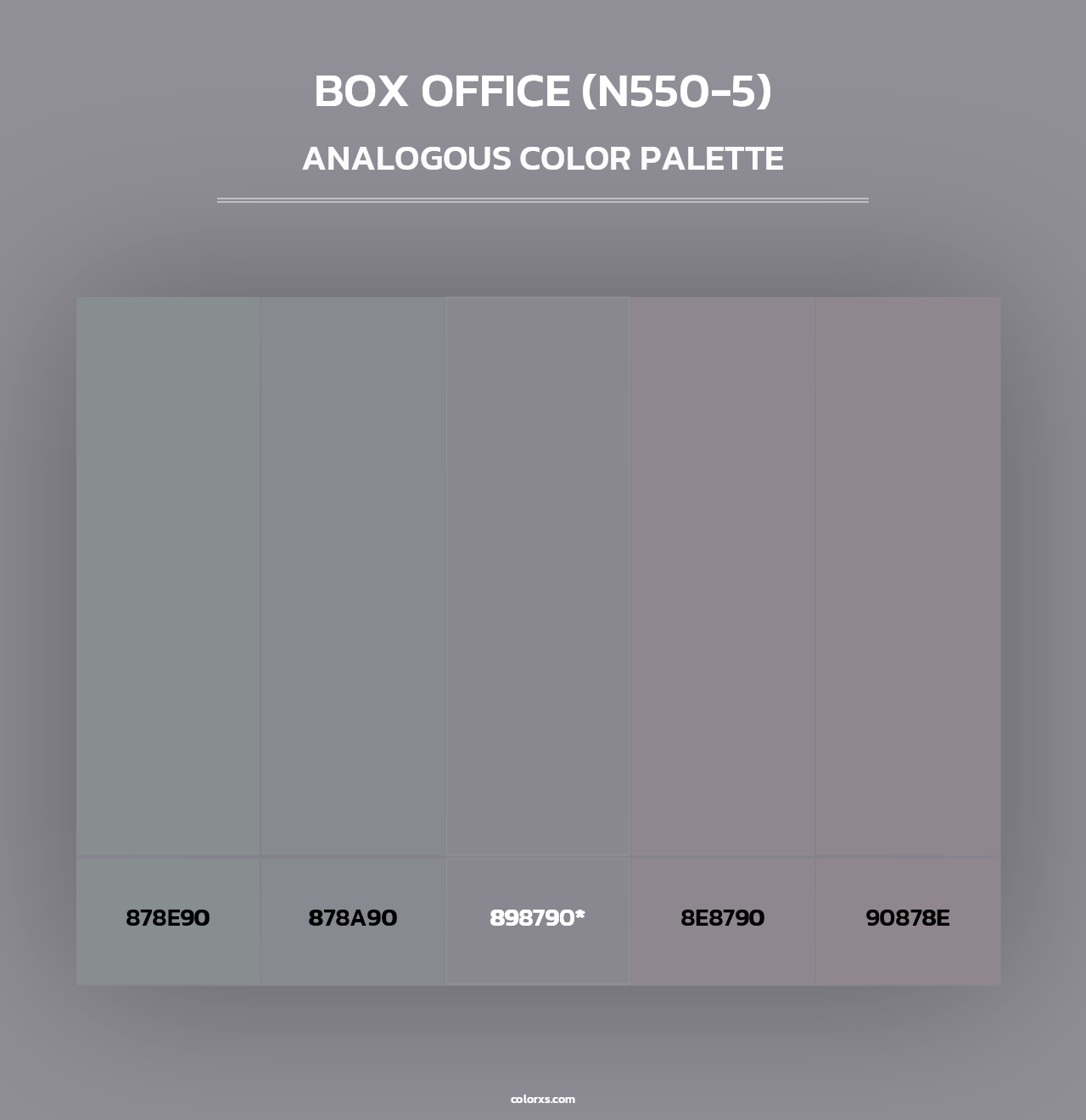Box Office (N550-5) - Analogous Color Palette