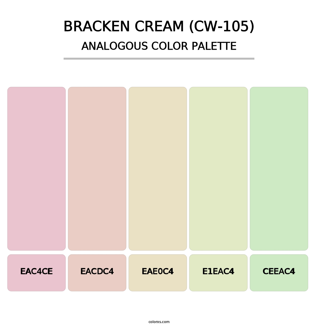 Bracken Cream (CW-105) - Analogous Color Palette