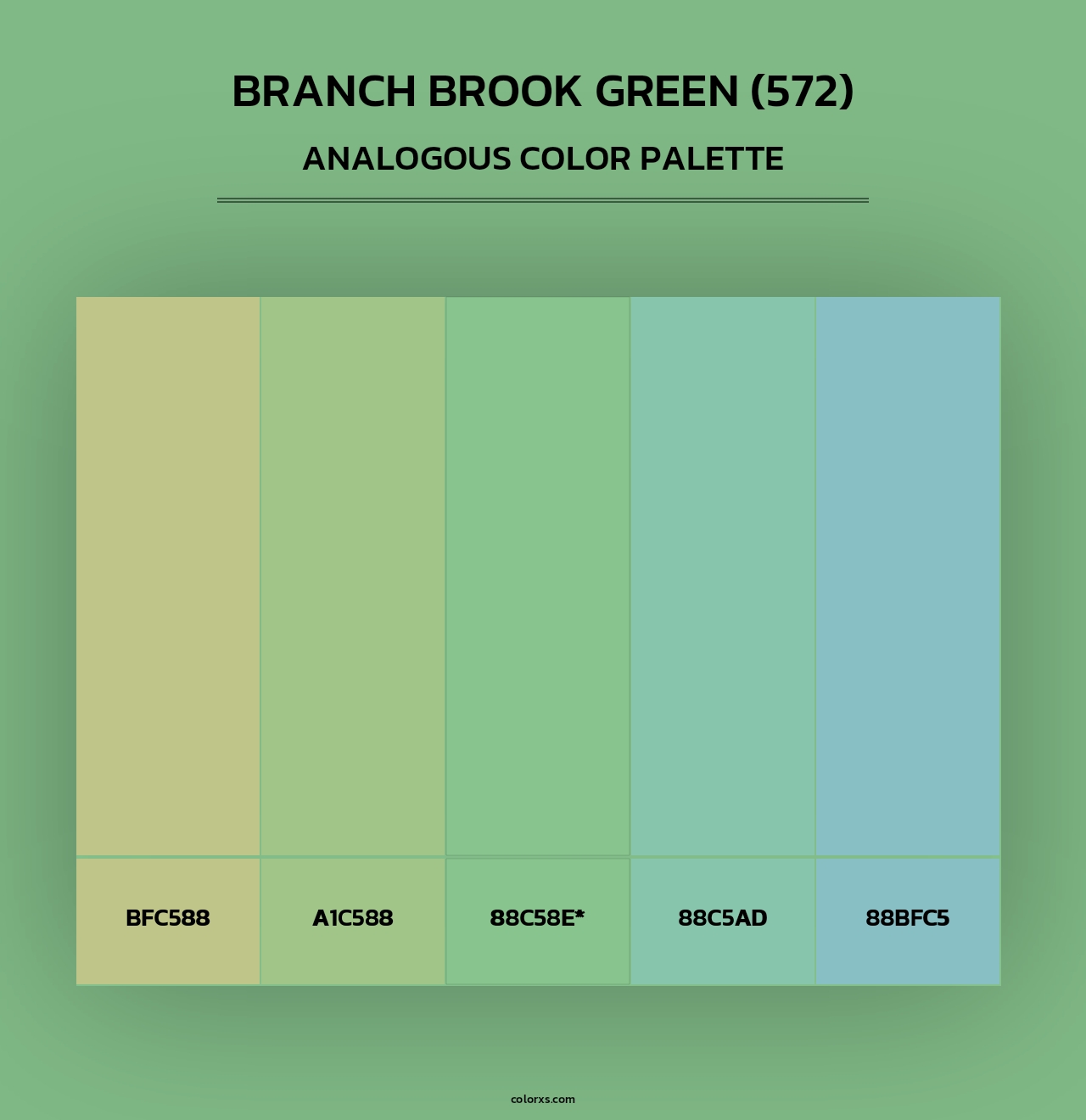 Branch Brook Green (572) - Analogous Color Palette