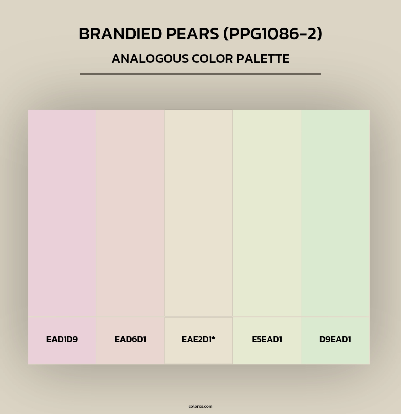 Brandied Pears (PPG1086-2) - Analogous Color Palette