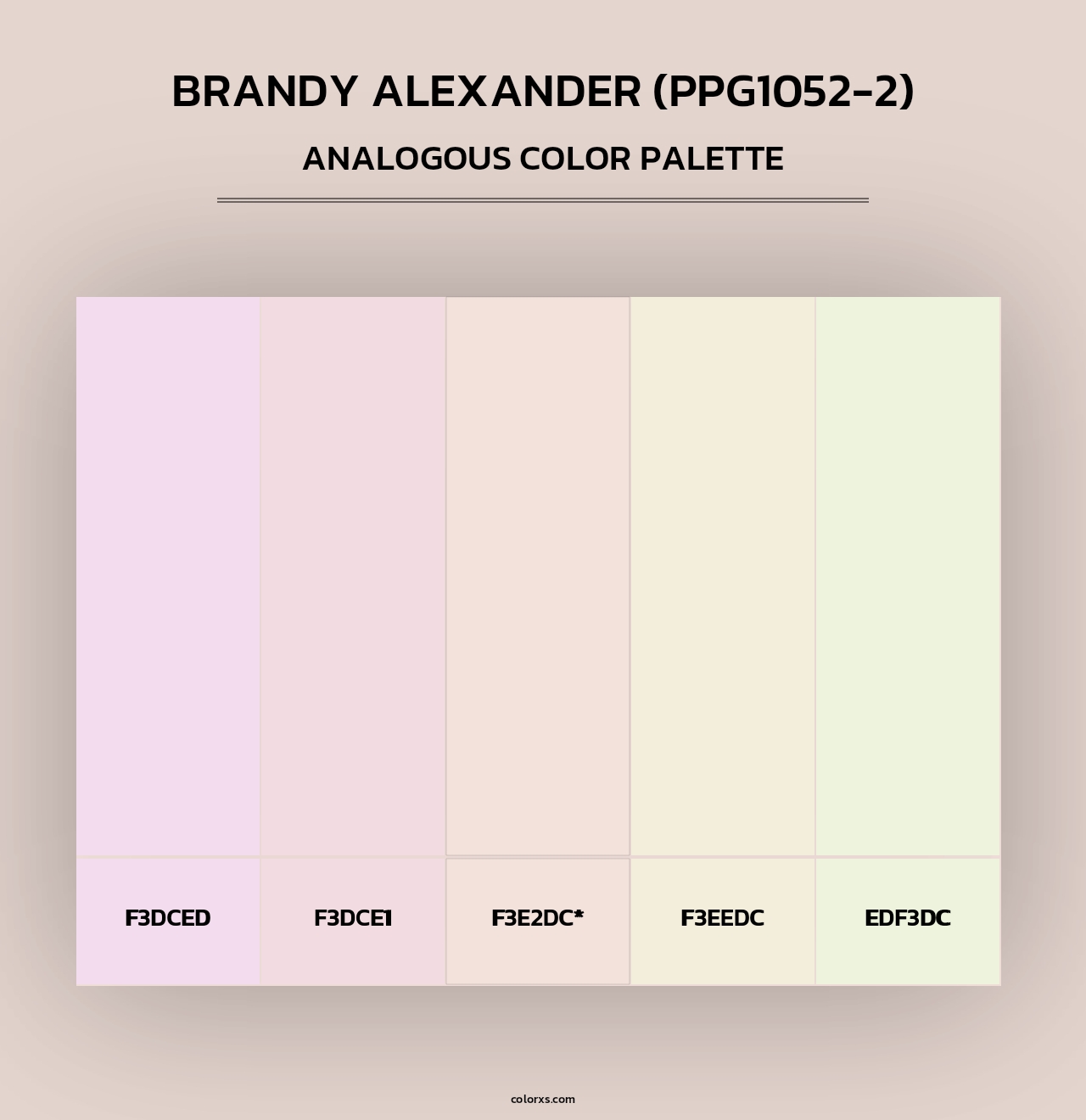 Brandy Alexander (PPG1052-2) - Analogous Color Palette