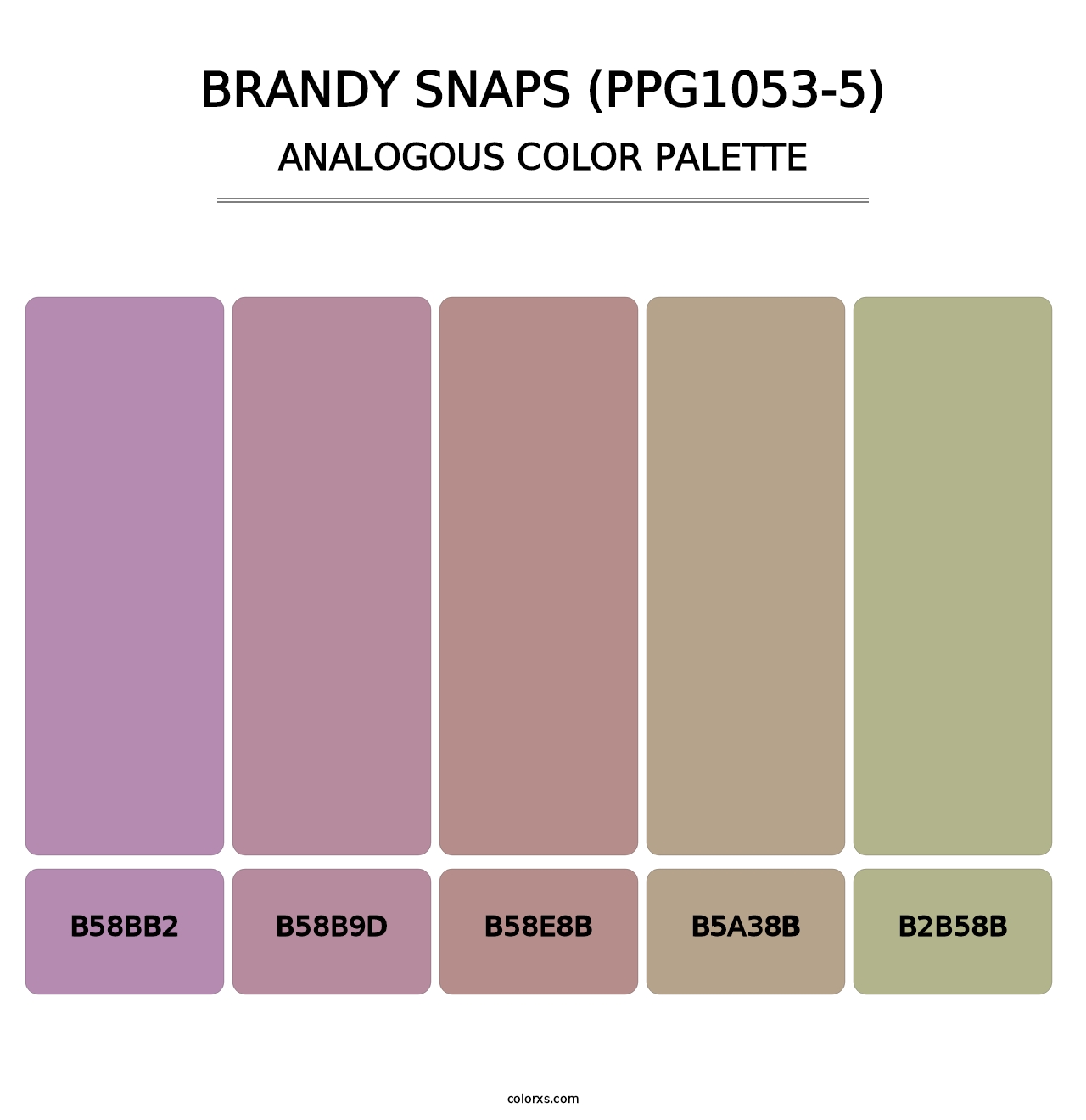 Brandy Snaps (PPG1053-5) - Analogous Color Palette