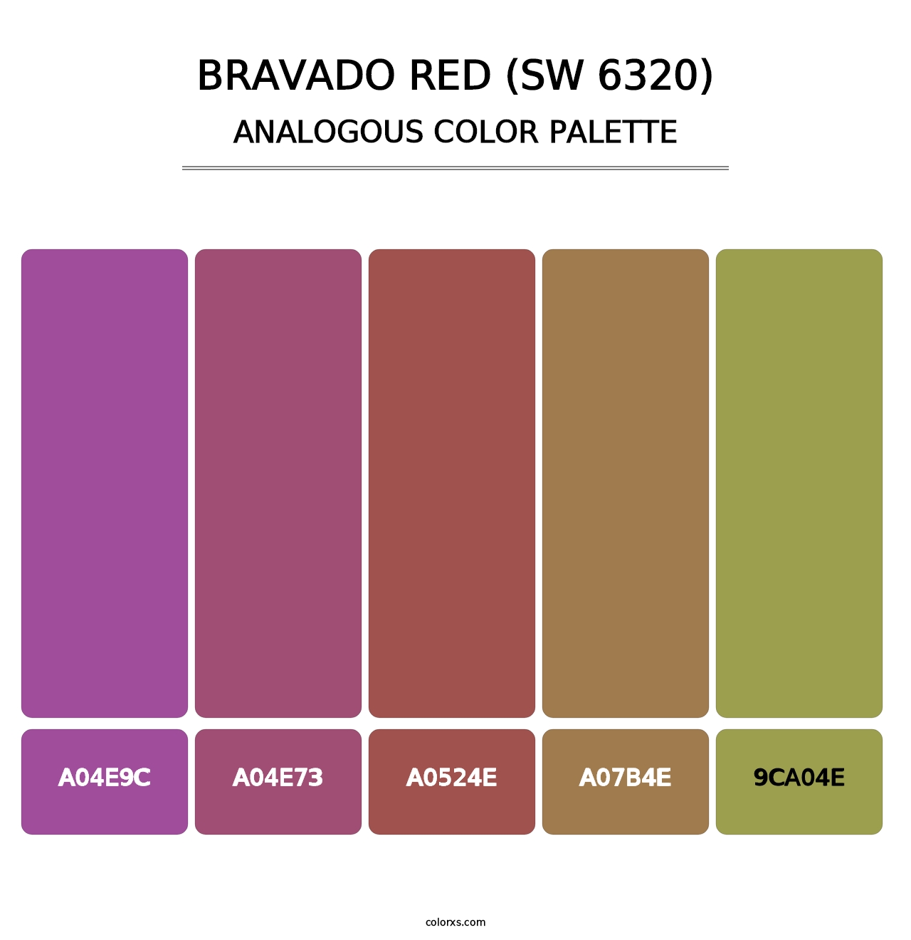 Bravado Red (SW 6320) - Analogous Color Palette