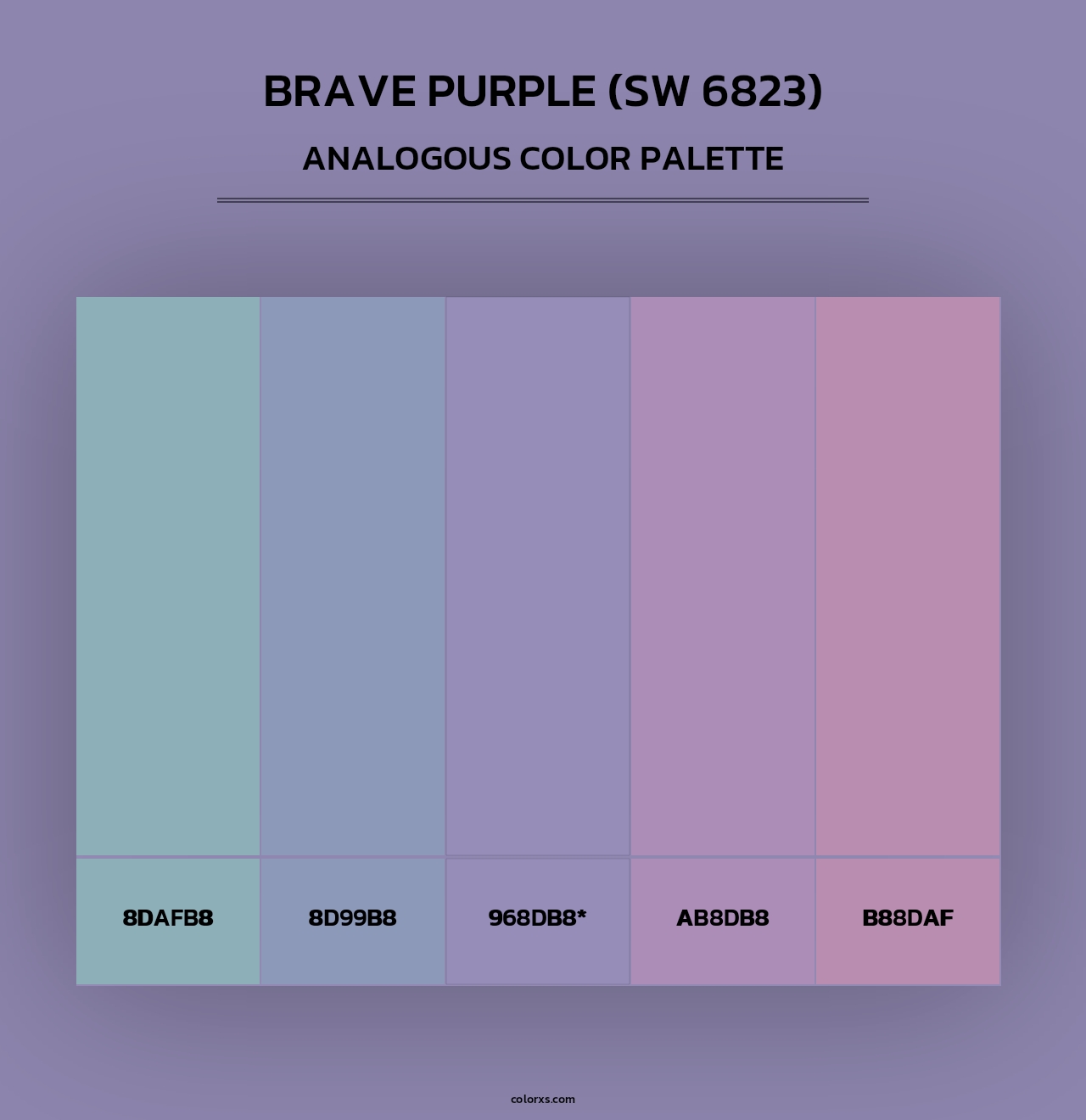 Brave Purple (SW 6823) - Analogous Color Palette