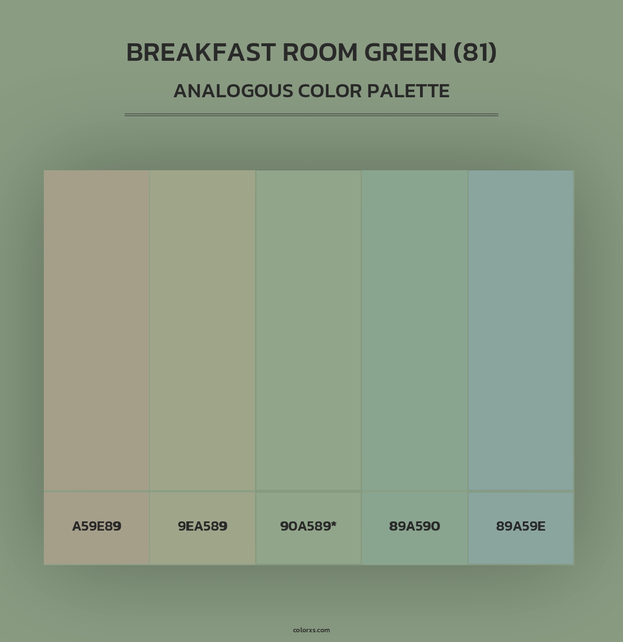 Breakfast Room Green (81) - Analogous Color Palette