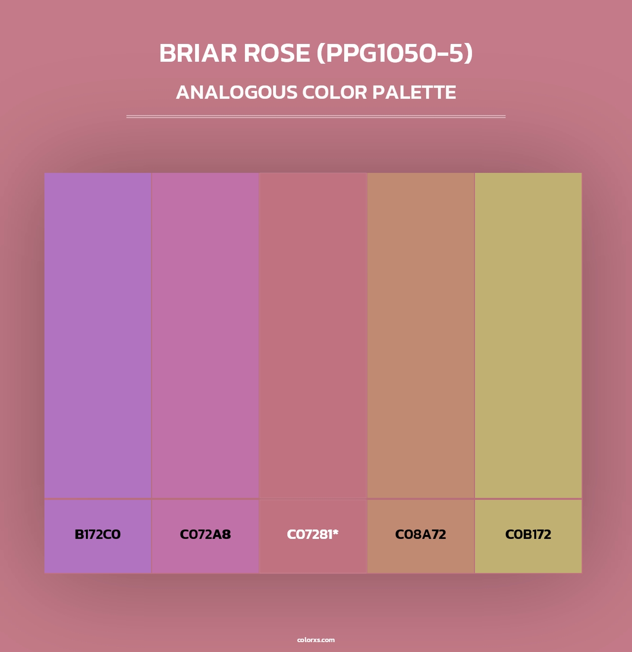 Briar Rose (PPG1050-5) - Analogous Color Palette