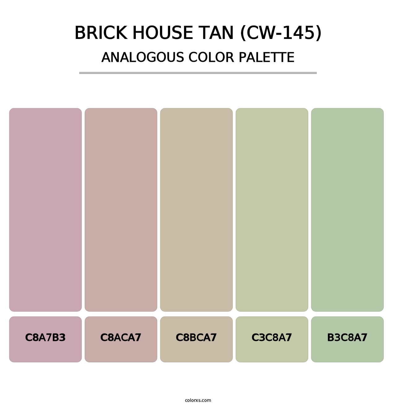 Brick House Tan (CW-145) - Analogous Color Palette