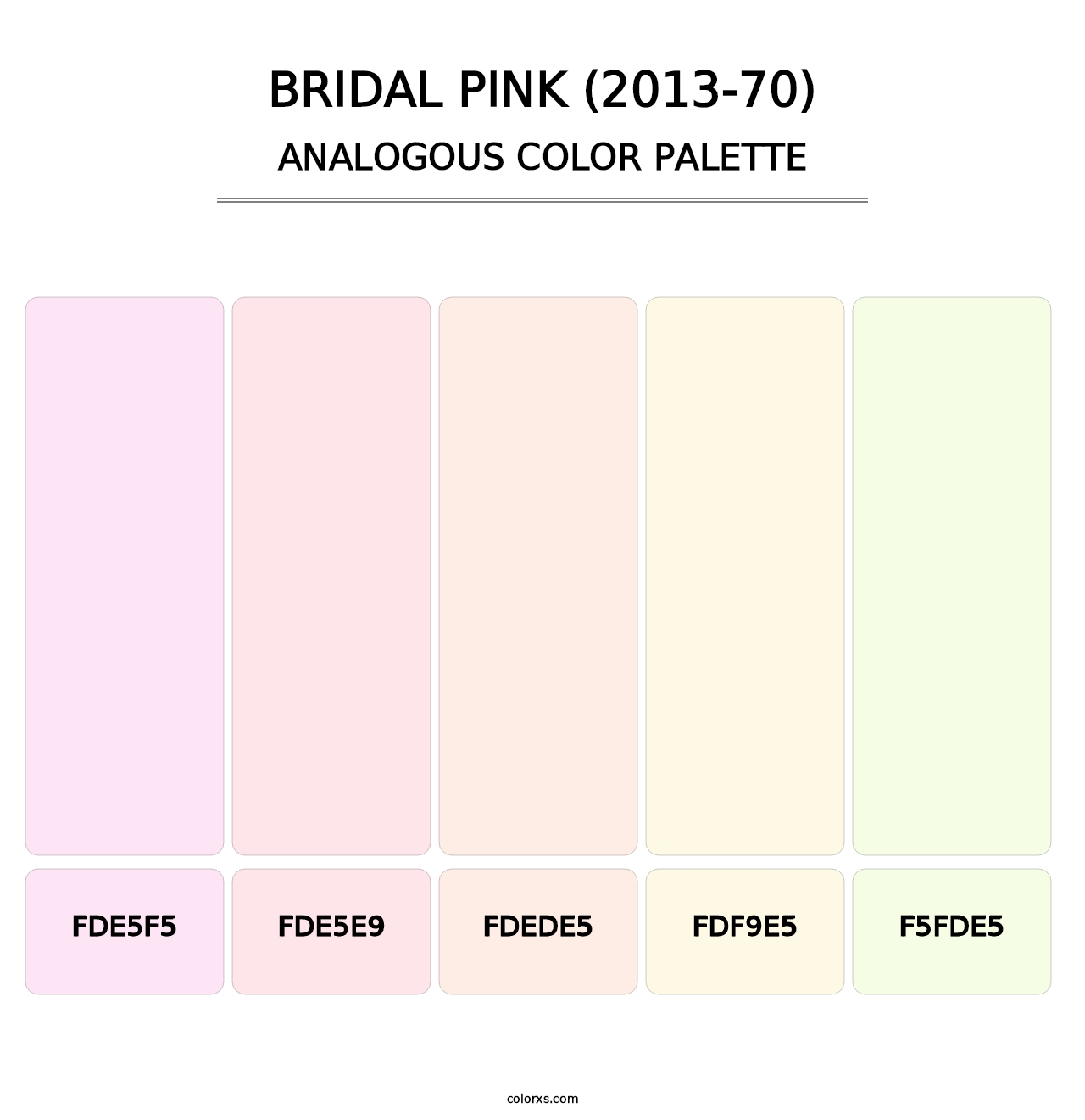 Bridal Pink (2013-70) - Analogous Color Palette