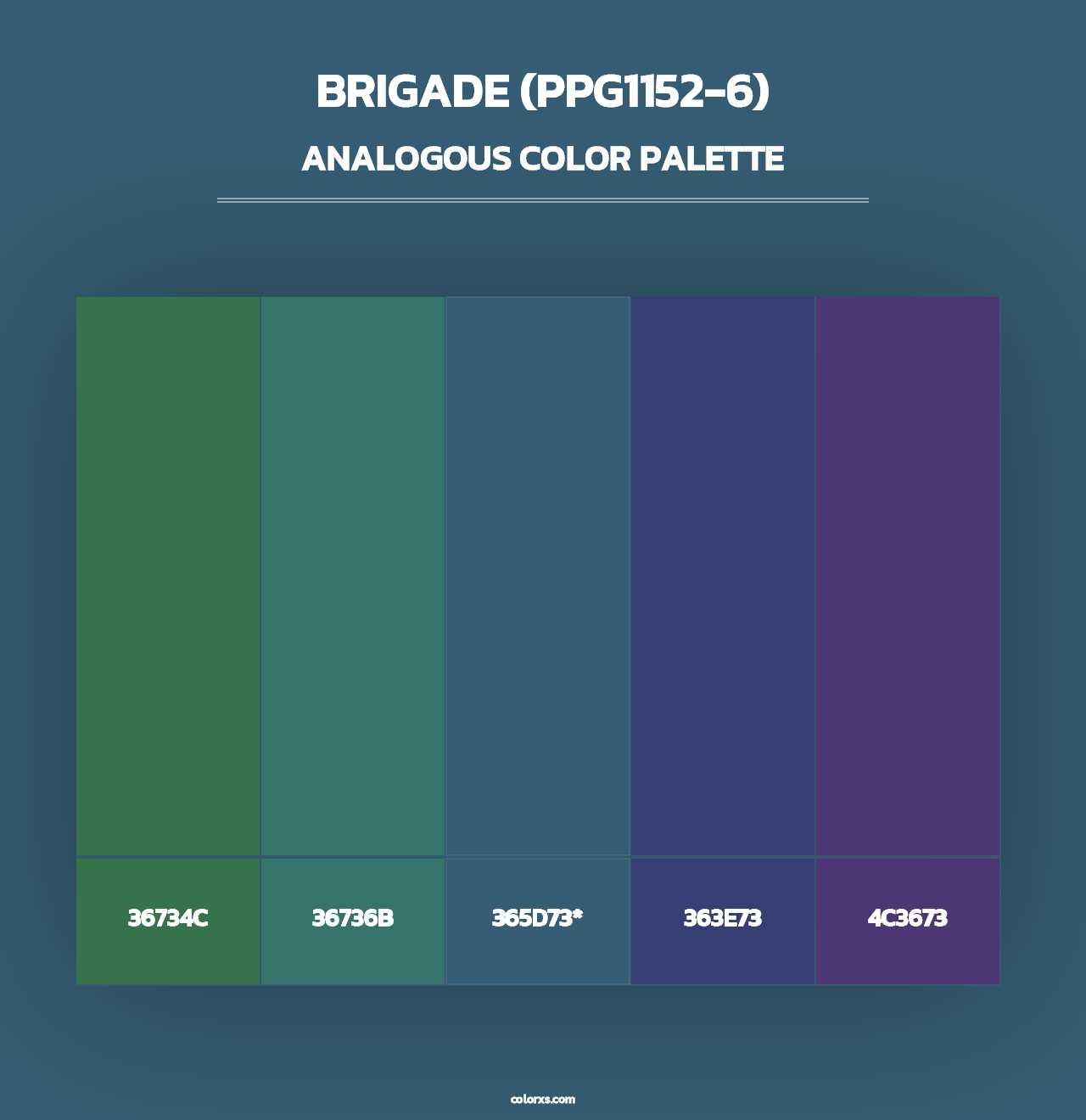 Brigade (PPG1152-6) - Analogous Color Palette