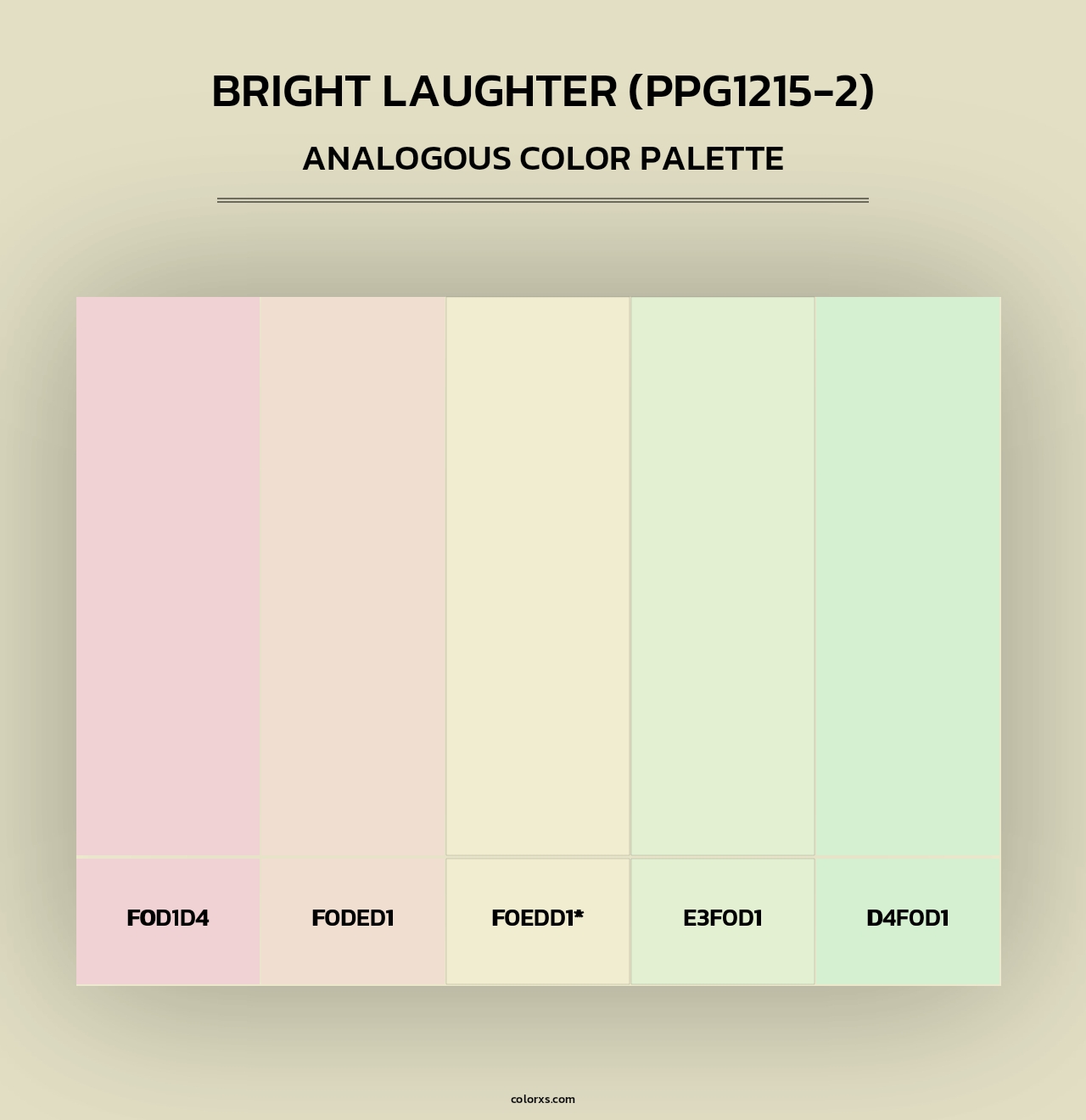 Bright Laughter (PPG1215-2) - Analogous Color Palette