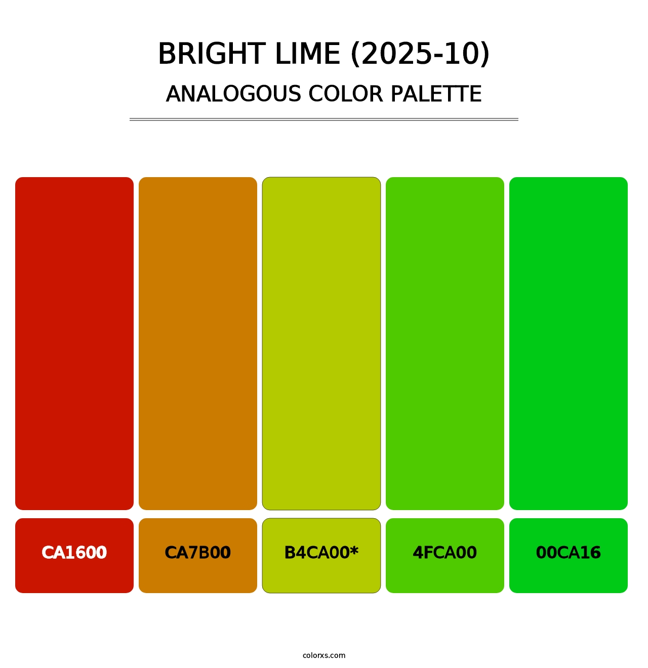 Bright Lime (2025-10) - Analogous Color Palette