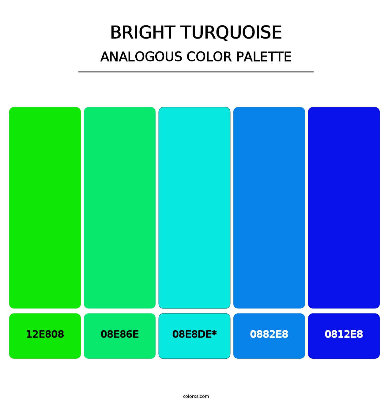Bright Turquoise - Analogous Color Palette