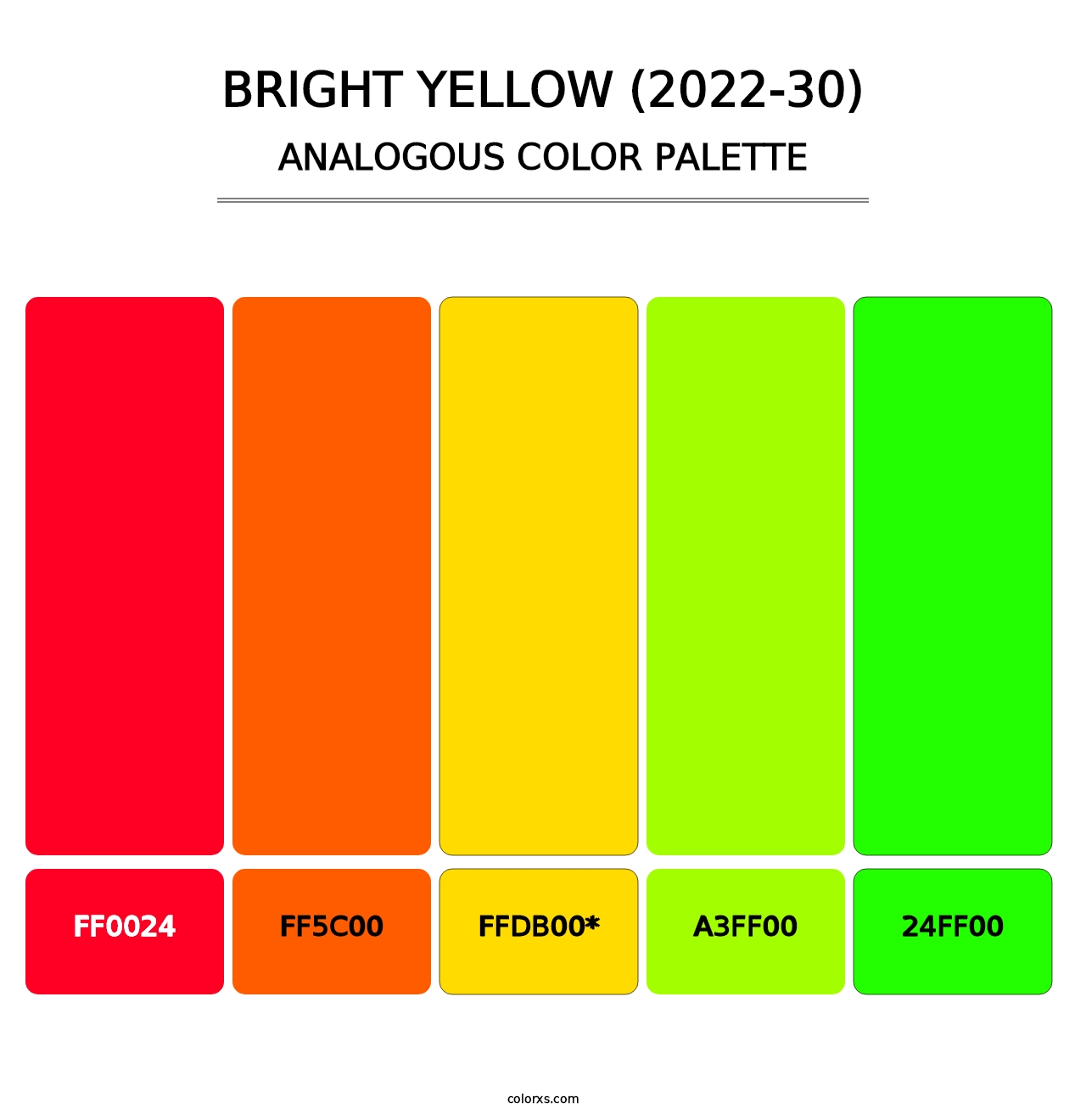 Bright Yellow (2022-30) - Analogous Color Palette