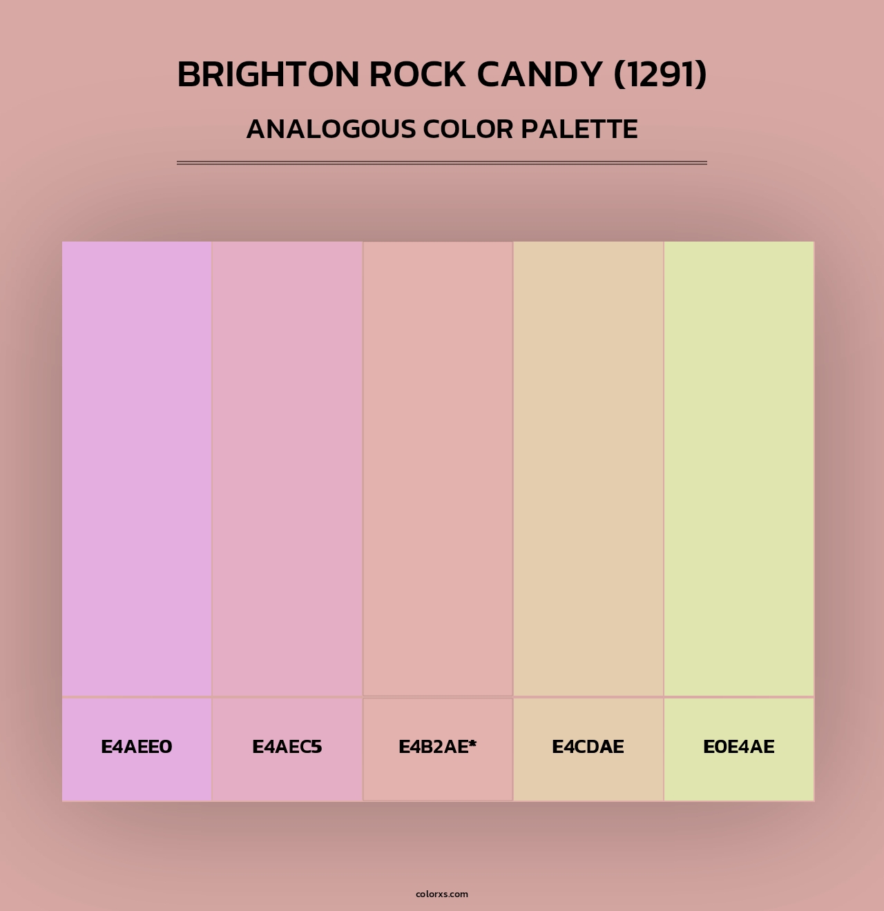 Brighton Rock Candy (1291) - Analogous Color Palette
