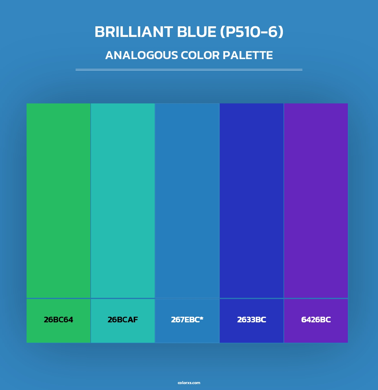 Brilliant Blue (P510-6) - Analogous Color Palette