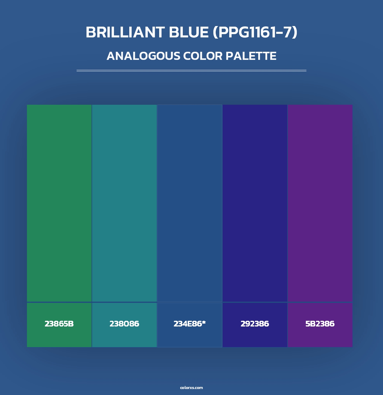 Brilliant Blue (PPG1161-7) - Analogous Color Palette