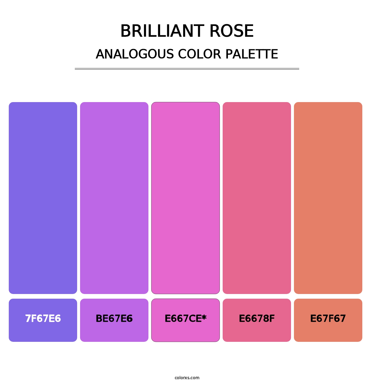 Brilliant Rose - Analogous Color Palette