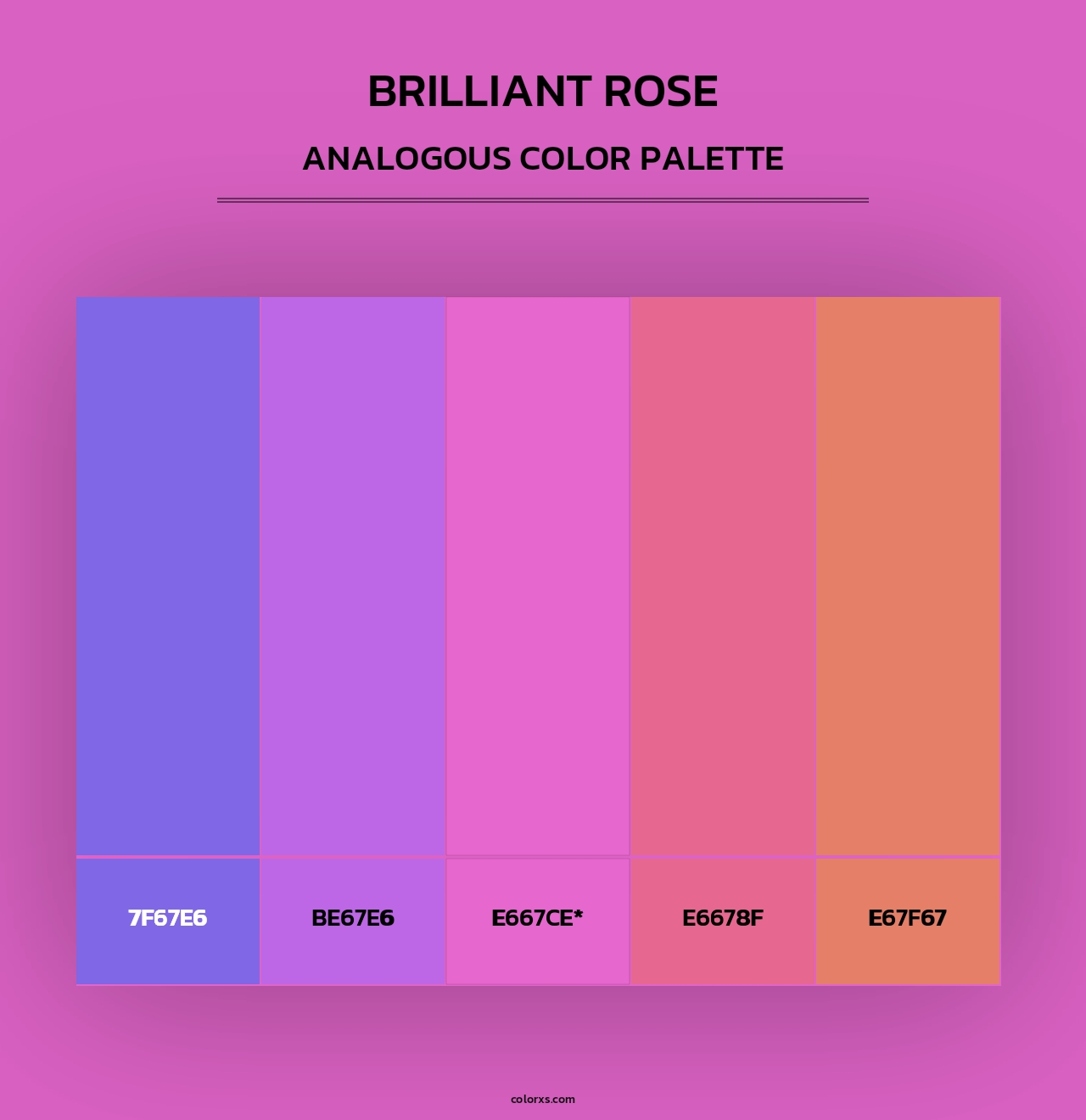 Brilliant Rose - Analogous Color Palette
