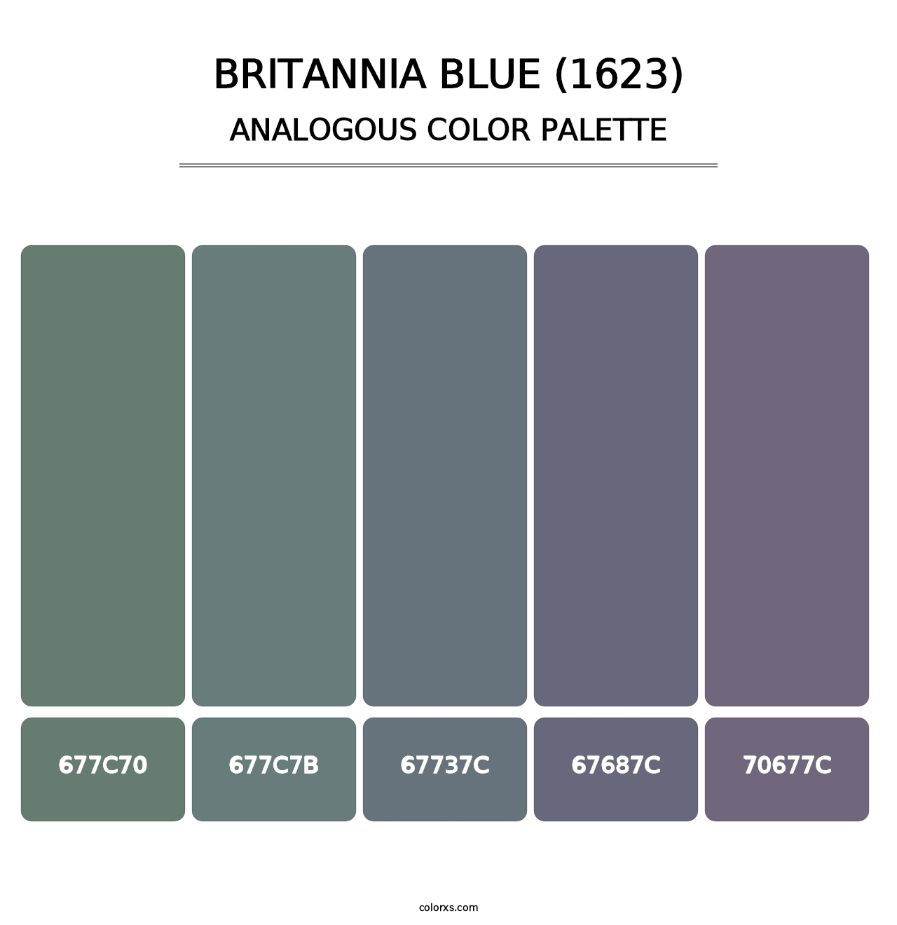 Britannia Blue (1623) - Analogous Color Palette