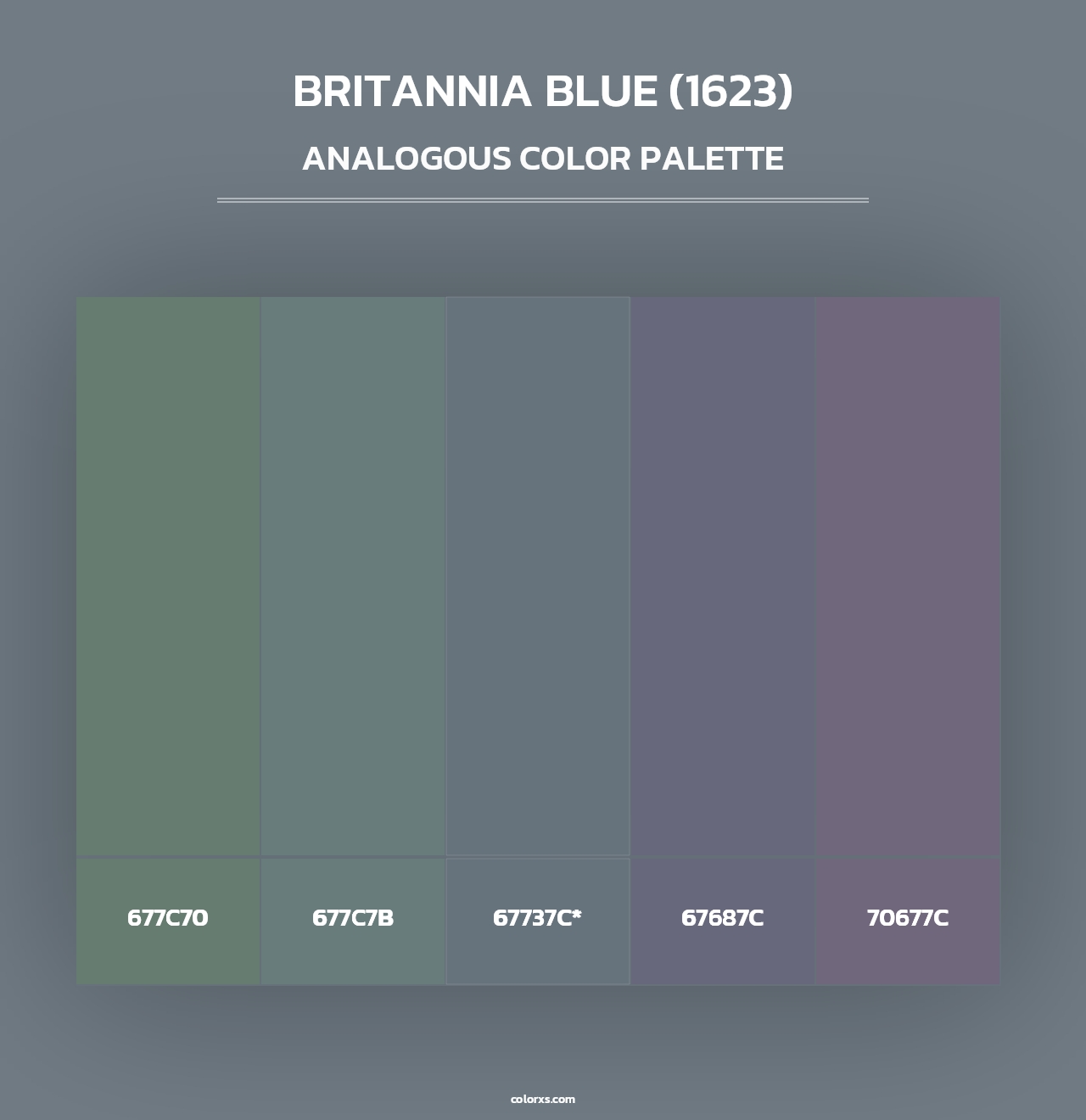 Britannia Blue (1623) - Analogous Color Palette