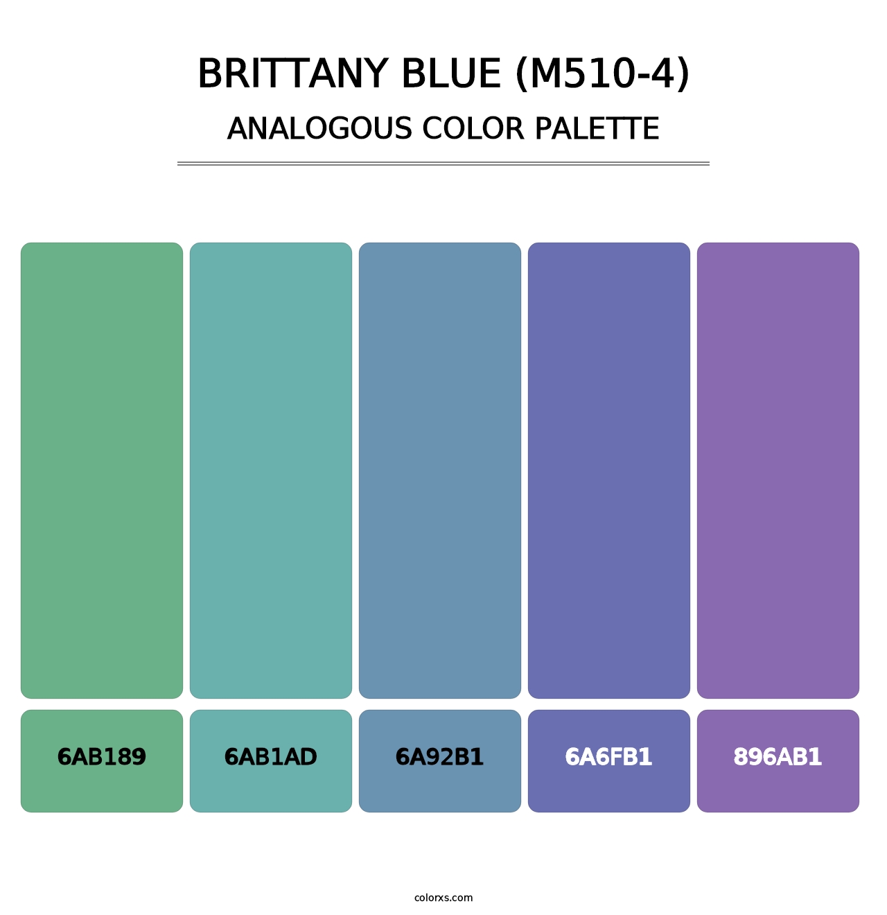 Brittany Blue (M510-4) - Analogous Color Palette