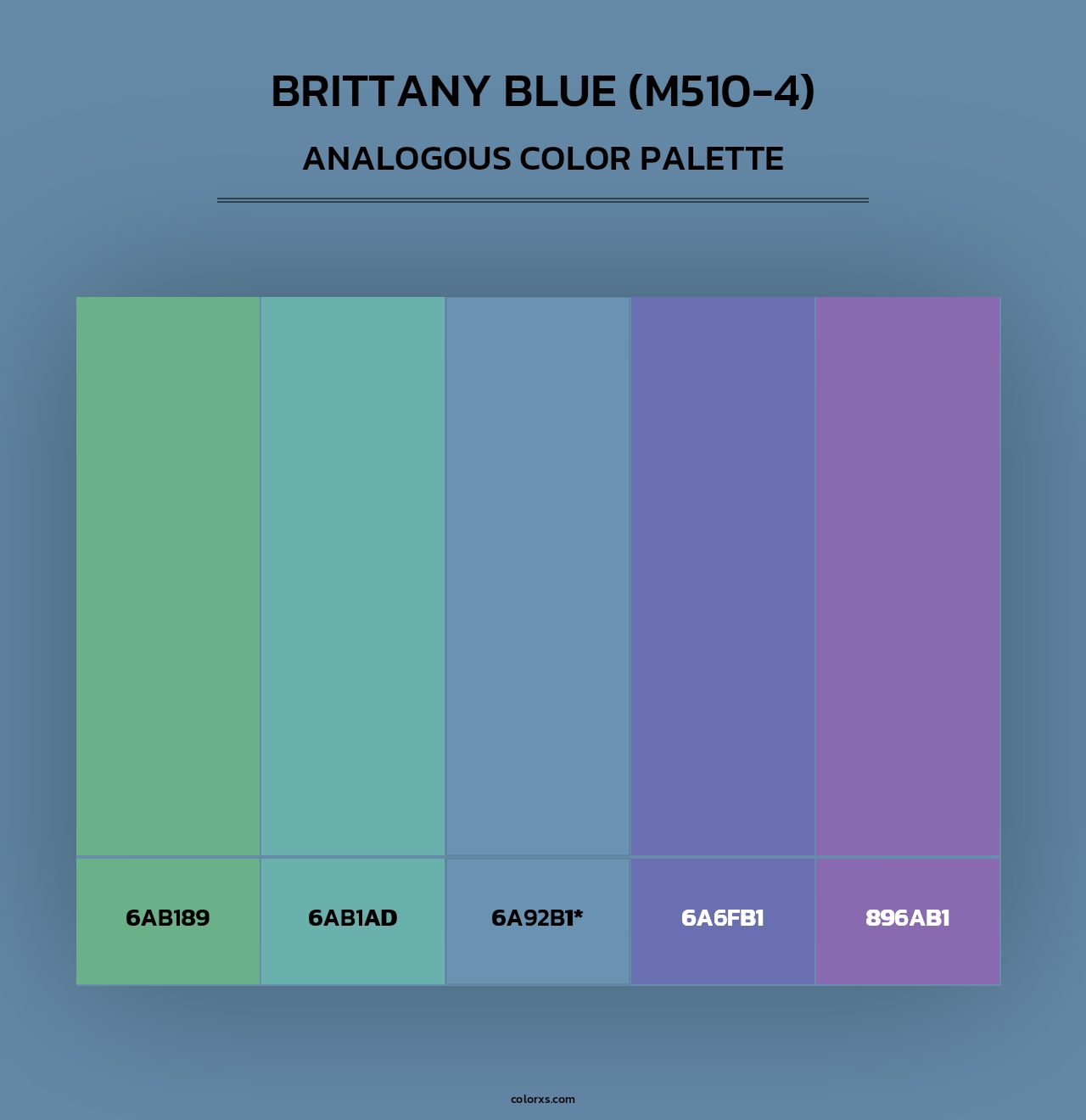Brittany Blue (M510-4) - Analogous Color Palette
